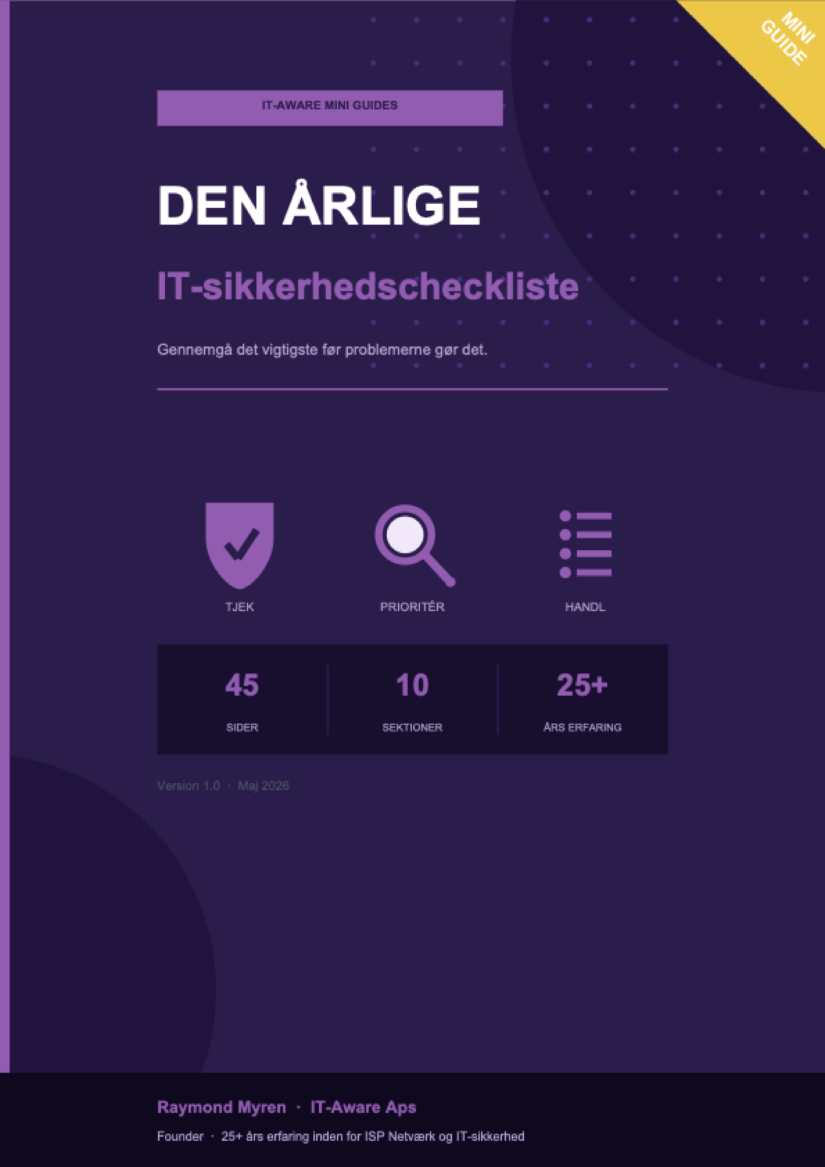 Den årlige IT-sikkerhedscheckliste